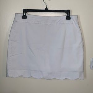 Cato White Scalloped Skort